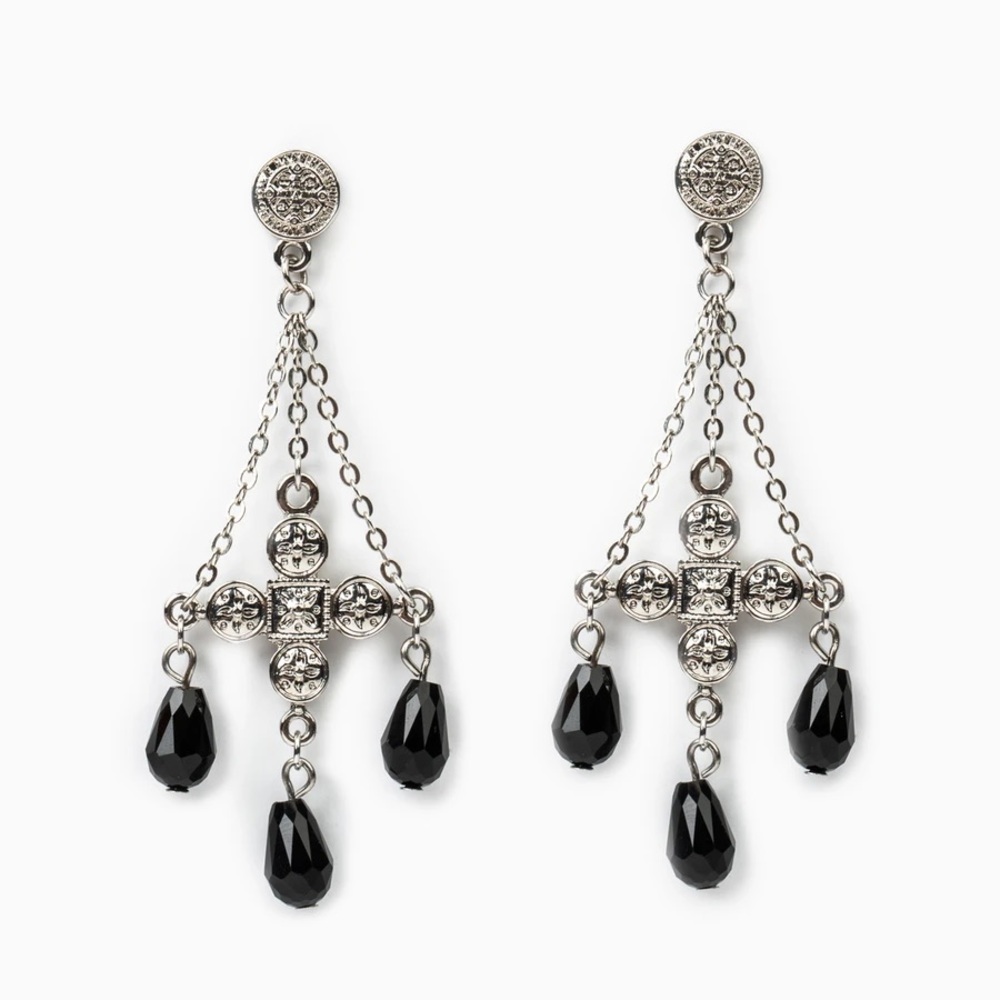 My Saint My Hero Deep Faith Chandelier earrings. NEW